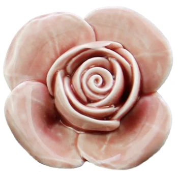 В комплекте 5 винтов для розовой дверной фурнитуры, керамическая ручка, антикварные кнопки, элегантный дизайн в форме розы 14