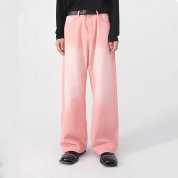 Винтажные мужские широкие джинсы в стиле хип-хоп Уличная одежда Мужские мешковатые джинсовые брюки Женские Прямые брюки Оверсайз Унисекс 5