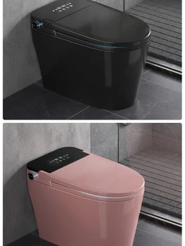 Встроенный умный туалет с мгновенным нагревом, Автоматическое Безводное Ограничение давления, Дистанционное управление, Цветной голосовой бытовой туалет 2