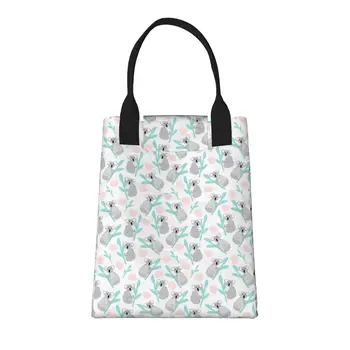 Детское животное Коала, большая модная сумка для покупок с ручками, многоразовая хозяйственная сумка из прочной винтажной хлопчатобумажной ткани 10