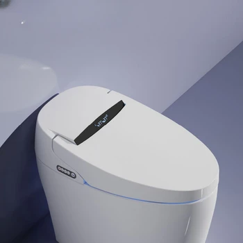 Домашний интеллектуальный туалет со встроенным мгновенным подогревом, полностью автоматический откидной унитаз без ограничения давления воды 4