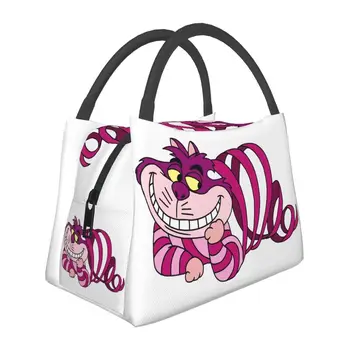 Женские сумки для ланча с изоляцией Cheshires Cat, сменный термохолодильник, сумка для ланча на работу и пикник 14