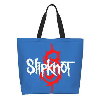 Забавная сумка для покупок с завязками, многоразовая подарочная сумка для хэви-метал-рок-музыки, Холщовая сумка для покупок, сумка для покупок 15