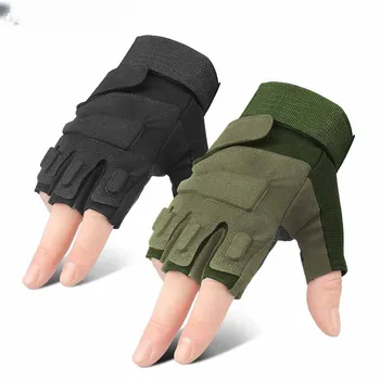 Защита рук мотоциклетные перчатки для езды на байкере Зеленые летние перчатки без пальцев CS Армейские перчатки для стрельбы, йоги, рыбалки, бега 7