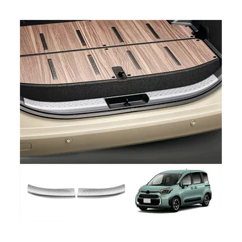 Защитные планки на двери багажника Автомобиля, протектор порога, накладка на задний бампер, накладка на Toyota SIENTA 2022 2023 Серебристый 15