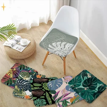 Коврик с пальмовыми листьями, Креативная подушка для обеденного стула, Круглое Декоративное сиденье для офисного стола, Подушки для домашнего декора 3