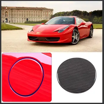 Крышка топливного бака автомобиля из настоящего углеродного волокна, декоративная накладка, подходит для Ferrari 458 2011-2016