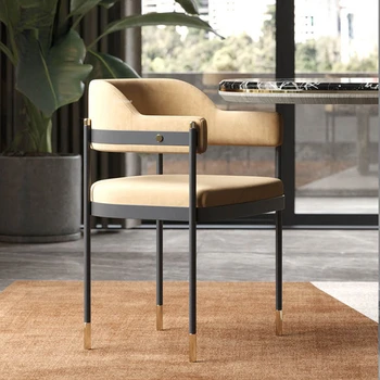 Легкие Роскошные дизайнерские гостиничные стулья для переговоров, Современный обеденный стул со спинкой, Итальянские простые обеденные стулья, мебель для дома 15