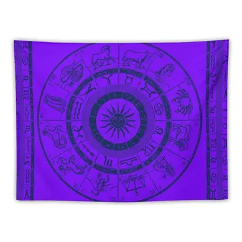 Новая винтажная таблица Зодиака и астрологии в пасленовом фиолетовом гобелене, украшение комнаты, Рождественское украшение в корейском стиле 8