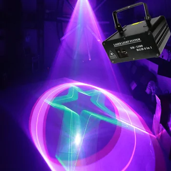 Полноцветный Эффект 6 in1 RGB Анимация Танцующий Лазерный Луч для DJ Disco Party Bar Домашняя Вечеринка Ночной Клуб Сценическое Освещение Лазерный Луч 12