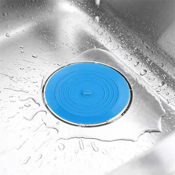Пробка для слива в пол, 2ШТ Силиконовая круглая крышка для слива в пол, современный простой и практичный предмет домашнего обихода, пробка для воды в кухне и ванной