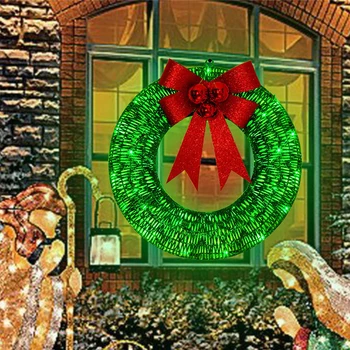 Рождественский декор дверной таблички, Праздничная светодиодная настенная гирлянда с теплым светом, принадлежности для вечеринок, макет сцены для офиса на свадебной сцене 4