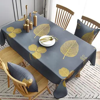 Скандинавская скатерть, водонепроницаемый и маслостойкий коврик для стола, пригодный для стирки, простая прямоугольная скатерть для стола на открытом воздухе 14