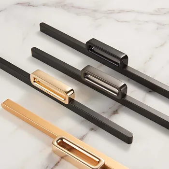 Современная высококачественная ручка для дверцы шкафа, легкие роскошные минималистичные ящики для шкафов в скандинавском стиле, Новые китайские ручки для мебели 9