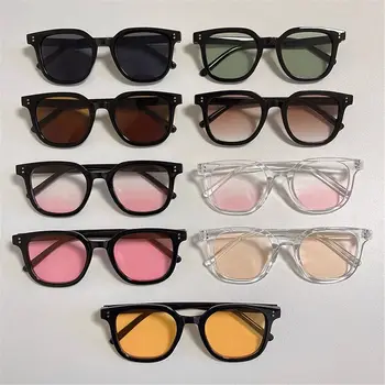 Солнцезащитные очки без макияжа с градиентными румянами с квадратной защитой UV400, декоративные очки с антибликовыми оттенками 4