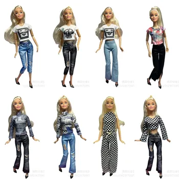 1 комплект модной газетной рубашки, брюк, брюк для куклы 1/6, праздничной одежды для куклы Барби, аксессуаров для одевания, игрушек для девочек, сделай сам 7