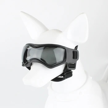 1 шт. летние солнцезащитные очки для собак, мягкие ветрозащитные, защищающие от ультрафиолета, с регулируемым ремешком для занятий спортом на открытом воздухе, очки для сильного снега, прямая поставка 11