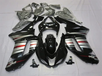100% подходит для Kawasaki ZX6R ZX-6R 636 2007 2008 07 08 Весь корпус, индивидуальный обтекатель, черный, серый 9