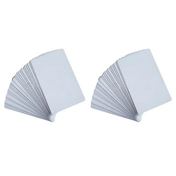 100шт карт NFC, белая заготовка для этикеток NTAG215 из ПВХ, наклейка с чипом Waterpoof 504Bytes 2