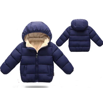 2023 Детское пуховое хлопчатобумажное зимнее пальто, бархатная одежда для мальчиков и девочек, толстое пальто, детская зимняя куртка для мальчиков с хлопковой подкладкой 2