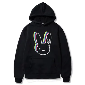 2023 Забавные толстовки Bad Bunny Корейская одежда Повседневный пуловер Толстовка женская Толстовка с капюшоном в стиле хип-хоп Толстовка Толстовка 2