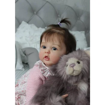50/60 СМ Reborn Baby Doll Ручной Работы 3D Краска Кожа с Венами Виниловые Куклы для Малышей Reborn Dolls Kit и Виниловый Комплект в Разобранном Виде Игрушка для Девочки 4