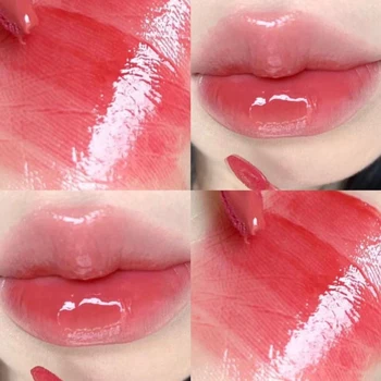 6 Цветов зеркального желеобразного блеска для губ, увлажняющая водная глянцевая жидкая помада, водостойкий стойкий красный оттенок, сексуальный макияж губ, косметика 10