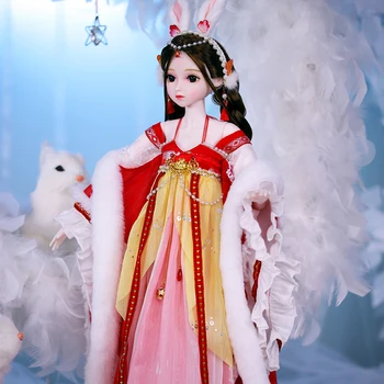 DBS 1/3 Игрушки BJD dream fairy tale doll, моделирующие кролика в китайском стиле, кукла с механическим шарнирным телом, включая одежду, обувь, макияж