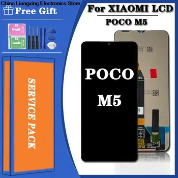 Display LCD e painel de tela sensível ao toque, substituição do conjunto digitalizador, Xiaomi Poco M5, 6,58 