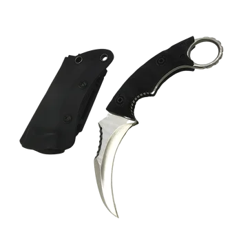 Karambit CS GO Спасательный нож-коготь Уличные ножи с ножнами Kydex Охотничьи инструменты для выживания Военно-тактические EDC Инструменты 14