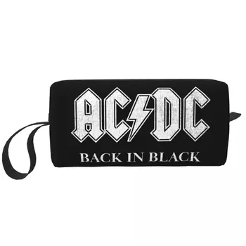 Kawaii AC DC Черный В черном, дорожная сумка для туалетных принадлежностей, женская косметичка для макияжа в стиле хэви-метал-рок, Набор для хранения косметики 14
