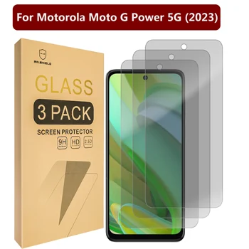 Mr.Shield [3 упаковки] Защитная пленка для экрана конфиденциальности Motorola Moto G Power 5G (2023) [Закаленное стекло] [Защита от шпиона] Защитная пленка для экрана 2