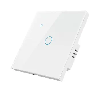 Tuya Smart Life WiFi Умный сенсорный выключатель света Стеклянная сенсорная панель управления приложением Работает с Alexa Google Home Яндекс Алиса 2