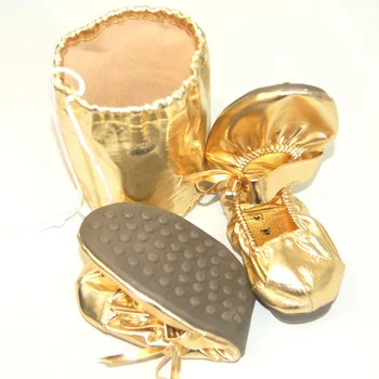 USHINE, золотистая кожаная подошва с сухожилиями, мягкая обувь для занятий йогой, балетные туфли для танцев живота, женская обувь для танцев 12