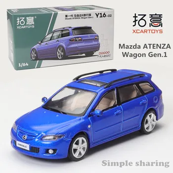 XCarToys 1/64 Mazda ATENZA Wagon Gen.1 Из синего сплава, Отлитая под давлением Модель Автомобиля, Коллекция игрушек, Подарок 12