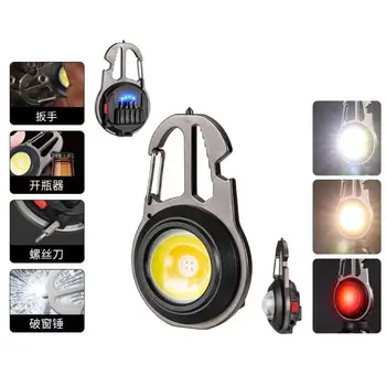 XH5137 Мини светодиодный фонарик-брелок для ключей, Открытый кемпинг, Авторемонт, Портативный фонарик для самообороны 6