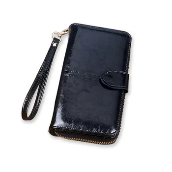 XZAN, новый женский ретро-кошелек из восковой кожи, многофункциональная сумка для мобильного телефона большой емкости 13