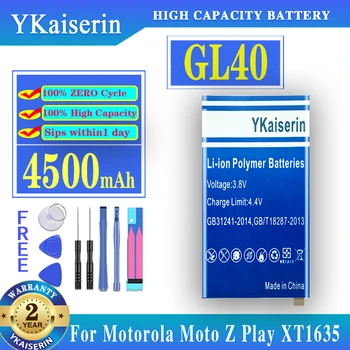 YKaiserin GL40 GL 40 4500 мАч Аккумулятор Для Motorola Moto Z Play Для Moto ZPlay Droid XT1635 XT1635-01 XT1635-02 XT1635-03 SNN5974A 1