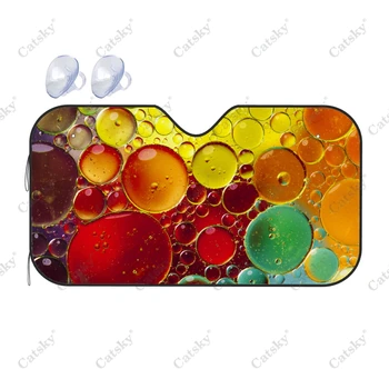 Абстрактные водяные пузыри, солнцезащитный козырек на лобовом стекле автомобиля, солнцезащитный козырек автомобиля, отражатель тепла, солнцезащитный козырек от ультрафиолета 14