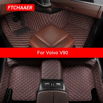 Автомобильные коврики FTCHAAER на заказ для Volvo V90, автоаксессуары, коврик для ног 7