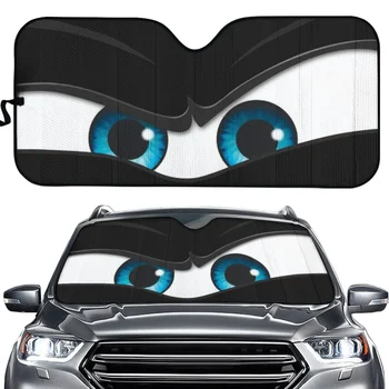 Автомобильные шторки с 3D-принтом Cool Angry Eyes для передних окон Стильный автомобильный солнцезащитный козырек на лобовое стекло Прочные автомобильные солнцезащитные козырьки Горячие продажи 10