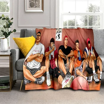 Баскетбольное одеяло с мультяшным аниме Slam Dunk, Мягкое Покрывало для дома, кровати, дивана, офиса для пикника, путешествий, Одеяла для детей