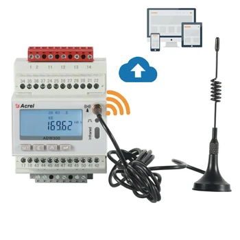 Беспроводной счетчик энергии Acrel ADW300 3-фазный с подключением по Wi-Fi для системы управления энергопотреблением 11