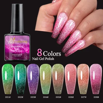 Блестящий гель-лак для ногтей Ярко-розовый Неоновый Гель-лак для ногтей, сверкающие блестки, впитывающиеся Лето-осень, дизайн ногтей гель-лаками 12