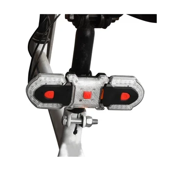 Велосипедная Передняя Задняя Сигнальная лампа безопасности Беспроводное управление велосипедным указателем поворота USB Перезаряжаемый задний фонарь 15