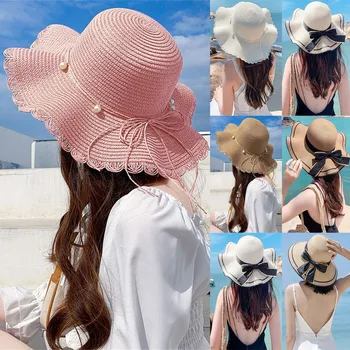 Весенне-летняя сетчатая шляпа с зонтиком, цветочный Темперамент, Свадебное платье, шляпа от солнца, Модная шляпа для женщины, женские водные шляпы 1