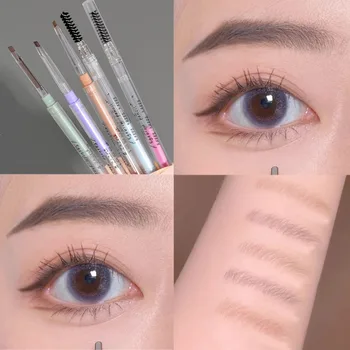 Водонепроницаемая ультратонкая автоматическая ручка для бровей, 5 цветов, контурные тени с двойной головкой, подводка для глаз 