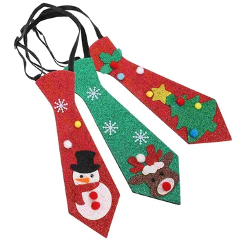 Галстук для рождественской вечеринки, забавные галстуки для косплея, Мужские декоративные украшения на Рождественскую тематику 8