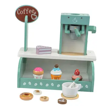 Детский набор для приготовления кофе, игрушечный деревянный набор для приготовления кофе для детей старше 3 лет 4