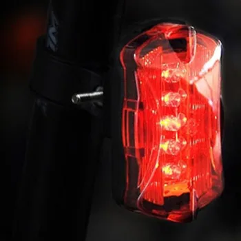 Задний фонарь велосипеда Водонепроницаемый, 5 светодиодных Шариков, 7 Режимов, Аксессуары для велоспорта, Задний Фонарь для ночной езды на велосипеде, Новинка 2023 года 7